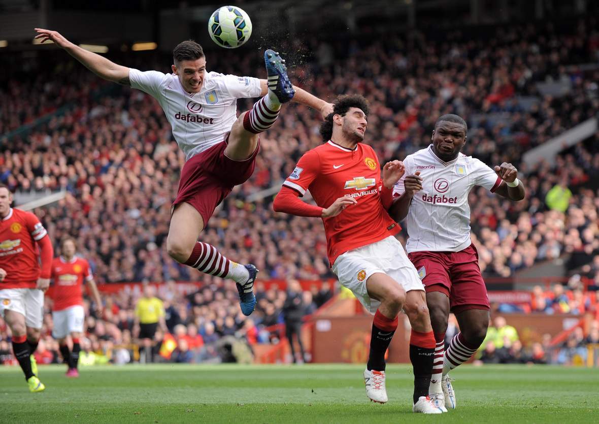 Setzt sich Clark gegen Fellaini durch? Jetzt auf Aston Villa gegen Manchester United wetten
