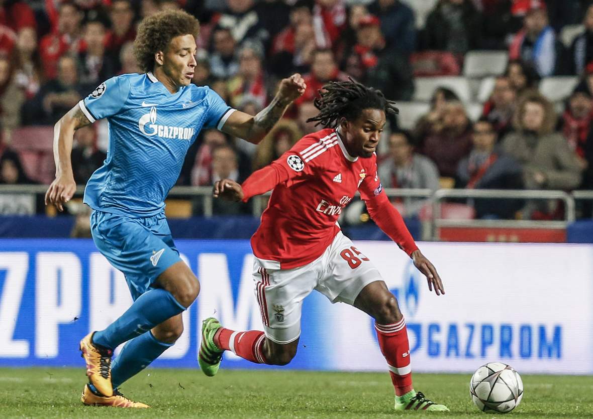 Laufduell zwischen Renato Sanches und Axel Witsel. Unser Tipp: Benfica gewinnt in der regulären Spielzeit gegen Zenit.