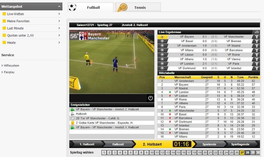 Screenshot Interwetten Virtual Sports