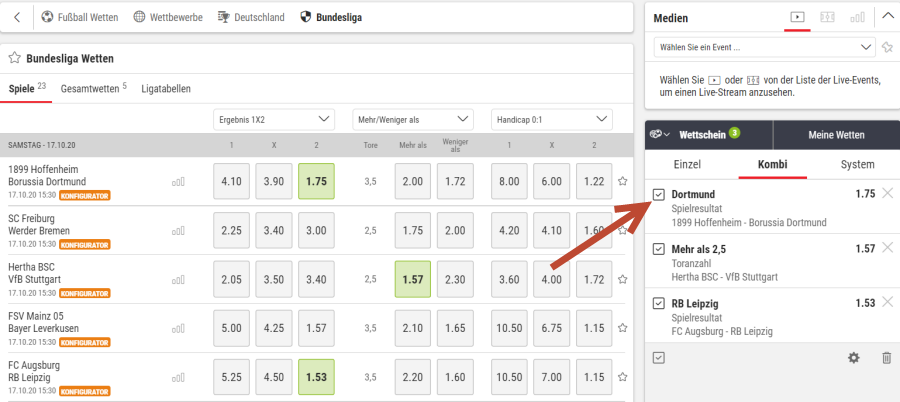 Ladbrokes, sportwetten, Wettschein Ladbrokes Wettschein