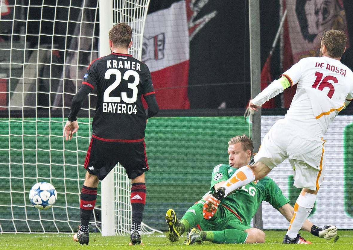 Trifft de Rossi wieder gegen Leno? Unser Wett Tipp: AS Rom gegen Bayer Leverkusen endet unentschieden