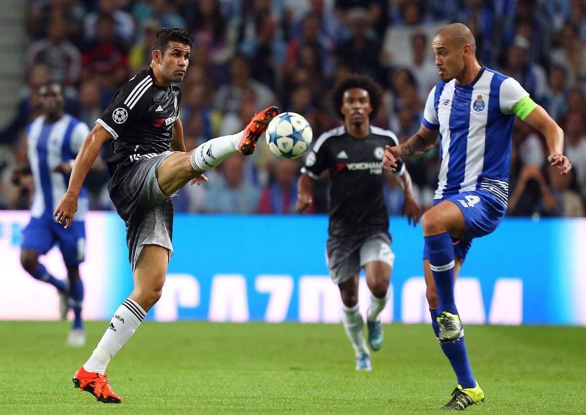 Setzt sich Diego Costa gegen Maicon durch? Jetzt auf Chelsea vs FC Porto wetten