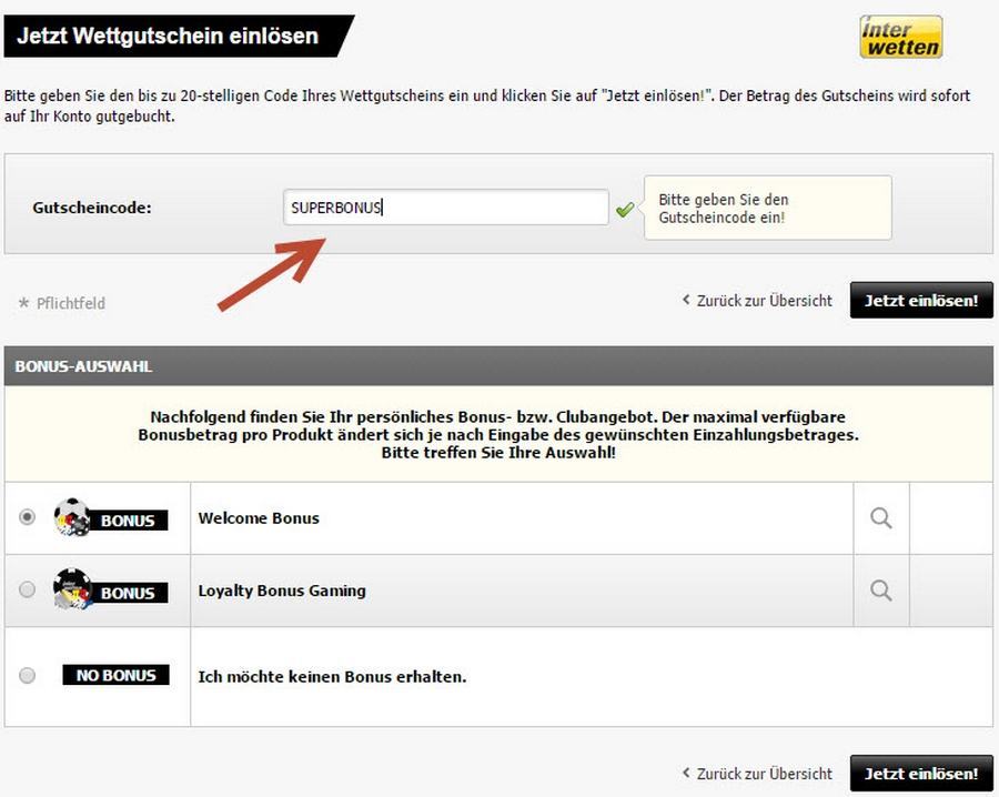 Screenshot Interwetten Bonuscode