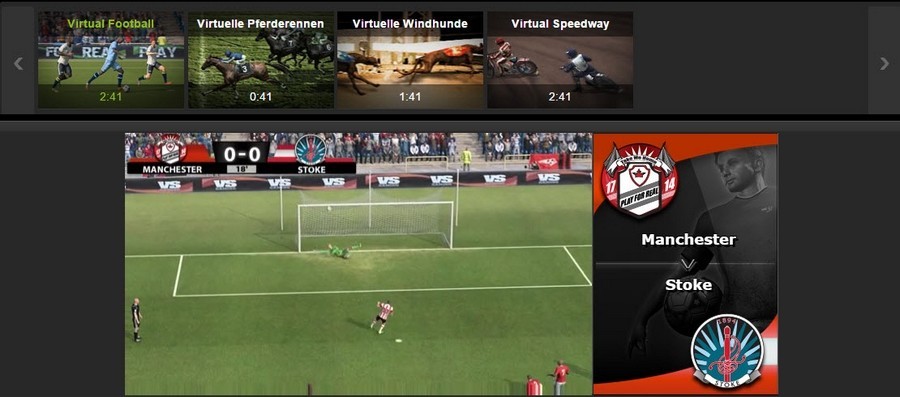 Screenshot ironbet Virtual Sports