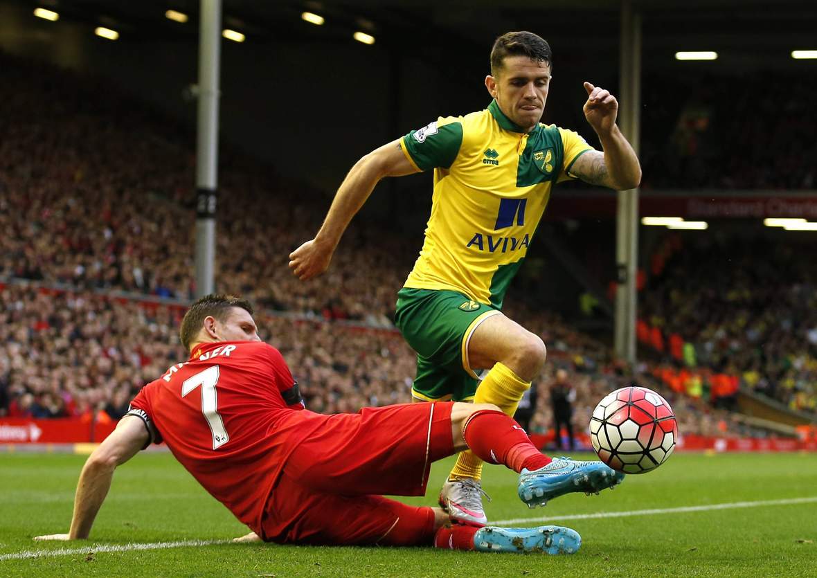 Setzt sich Milner gegen Brady durch? Jetzt auf Norwich gegen Liverpool wetten