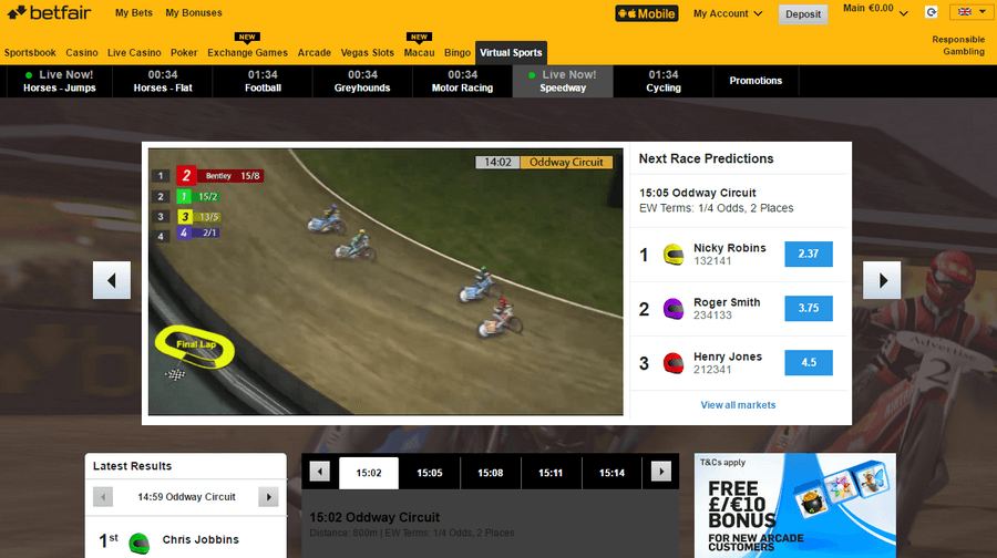 Betfair Virtueller Sport