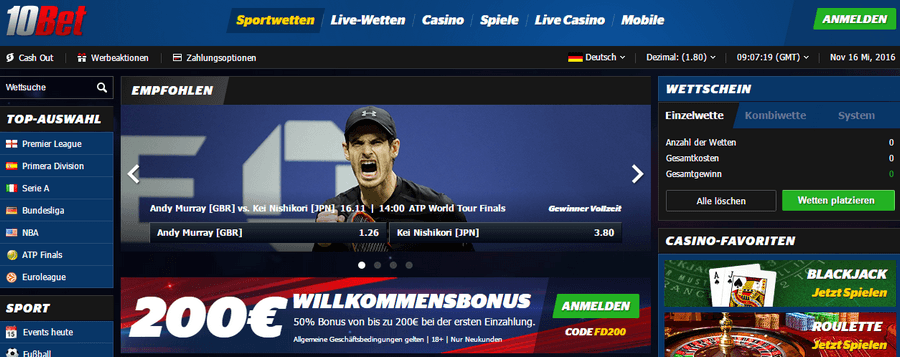 10Bet Startseite