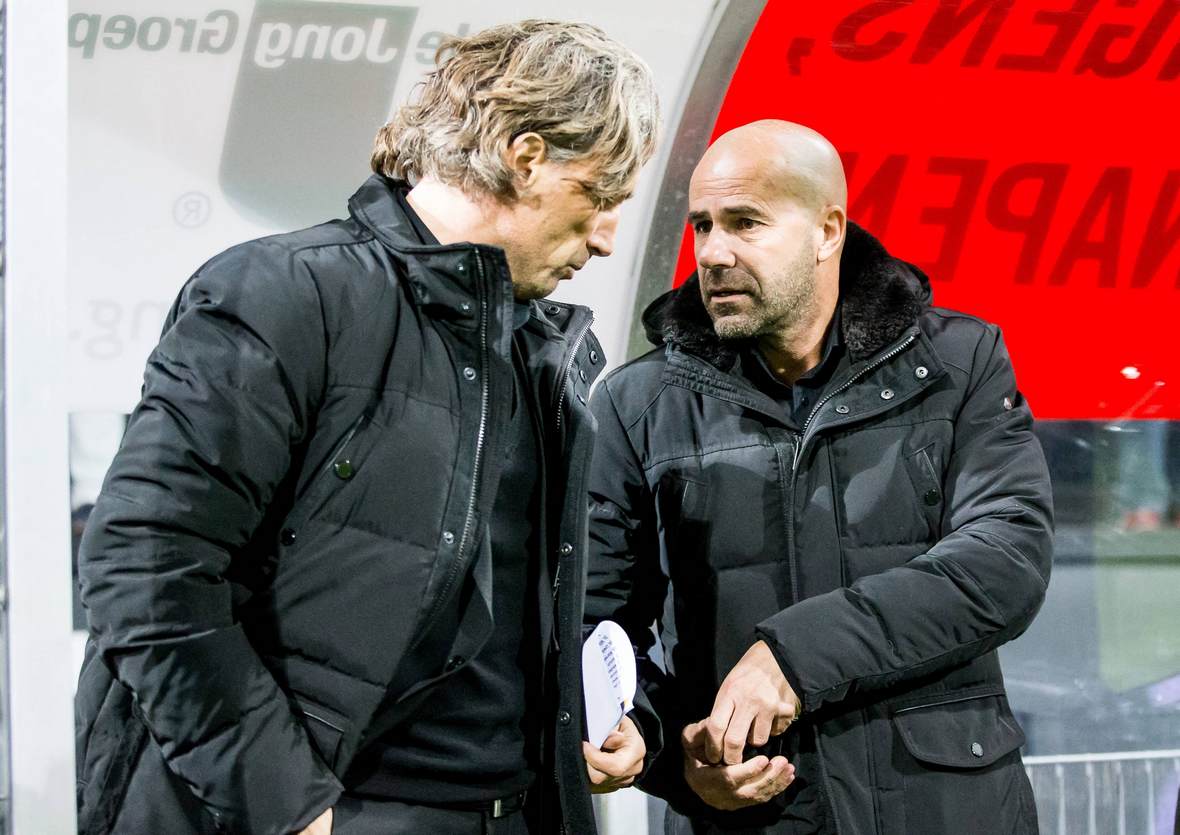 rob maas, peter bosz, vitesse arnheim, eredivisie Rob Maas und Peter Bosz als Trainer von Vitesse Arnheim